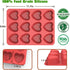 SILIVO Silicone Heart Shaped Muffin Pan (2 Pack) - Mini Heart Shaped Silicone Molds for Baking, Nonstick Heart Shaped Cupcake Pan for Brownies, Ta...