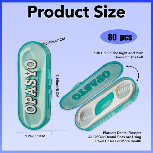 Travel Floss with Portable Floss Dispenser,8 Packs Floss Pick Holder for Family Hotel Travel Women Men Teeth Cleaning,Dental Floss Mini Travel Ess...