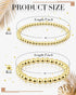 Taiyin 40 Pcs Gold Bead Bracelet Bead Elastic Ball Bracelet Gold Beaded Bracelets for Women Beaded Stretch Bracelets for Girls Couple Friendship J...