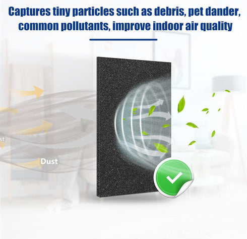 Cut to Fit Foam Pad Pre Filter, Air Purifiers Filter Replacement, Compatible with Most Air Conditioner, Trash Cans, Dehumidifier, 39 x 16 inch, 1 ...