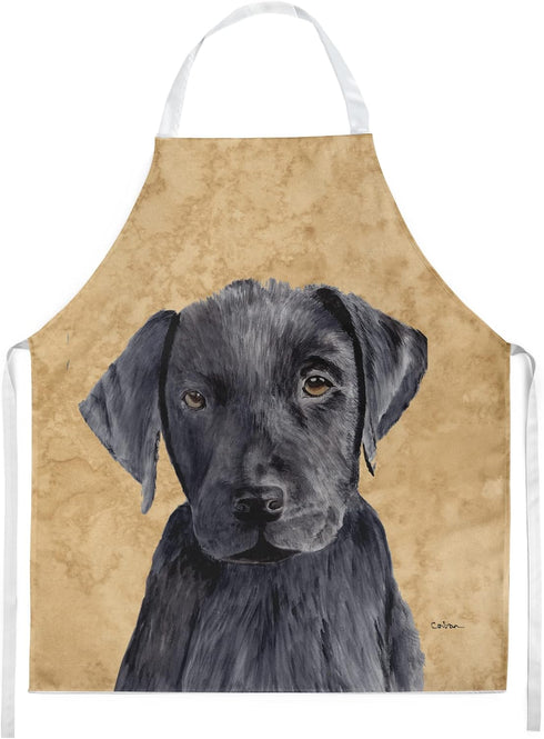 Caroline's Treasures SC9136APRON Labrador Wipe your Paws Apron Cooking Kitchen Server Baking Crafts Gardening for Adult Women Men, Unisex, Large, ...
