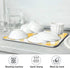 Qilmy Yellow Checked Dish Drying Mat for Kitchen Countertop, Absorbent Dry Mats for Dishes Draining Pad-18" x 24"...