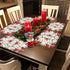 AerWo 6Pcs Christmas Holiday Placemats, Embroidered Poinsettia Christmas Table Place Mats for Christmas Dinner Christmas Table Decorations 11 × 17...