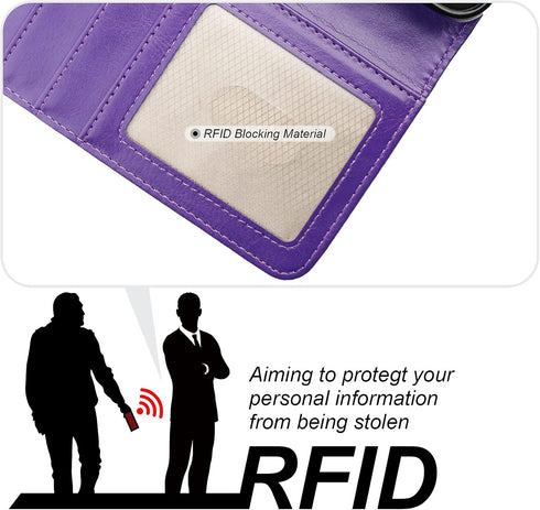 Bocasal Detachable Wallet Case for iPhone 13 Pro Max RFID Blocking Card Slots Holder Premium PU Leather Magnetic Kickstand Shockproof Wrist Strap ...