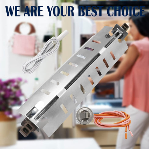 WR51X10055 Refrigerator Defrost Heater Kit,WR55X10025 Temperature Sensor,WR50X10068 High Limit Thermostat Fit for G-E by Romalon