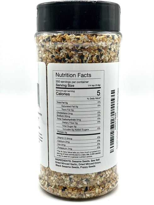 Everything Bagel Seasoning Blend Original XL 10 Ounce Jar. Delicious Blend of Sea Salt and Spices Dried Minced Garlic & Onion Flakes. Bagel Allspi...