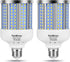 2 Pack 280W Equivalent LED Corn Light Bulb, 4000 Lumen 6500K Cool White Daylight 40W LED Corn Lamp,E26/E27 Medium Base,for Indoor Outdoor Warehous...