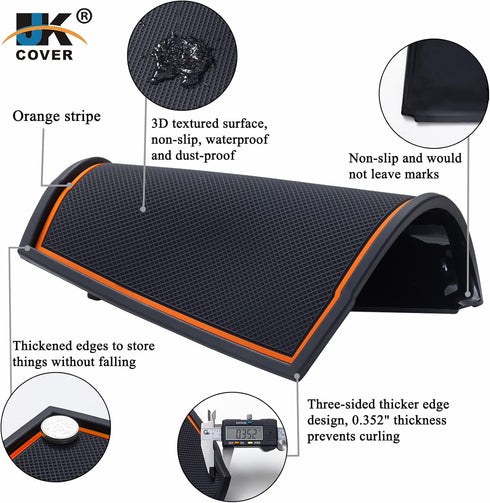 JKCOVER Dashboard Mats Compatible with Subaru Crosstrek/Impreza 2018-2022 2023 and Subaru Forester 2019-2024 Accessories Center Console Liner Mats...
