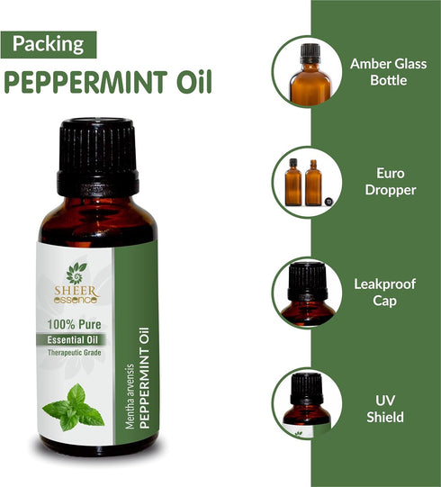 Peppermint Essential Oil - 100% Pure, Natural and Therapeutic – Premium Grade with Glass Dropper - for Aromatherapy and DIY - 4 fl. oz. (118 ML)...