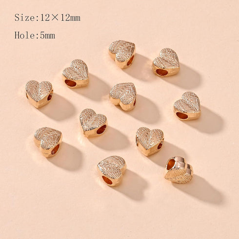 30pcs KC Gold Spacer Loose Beads Wings Heat Beads Alloy Beads Spacer Beads for Life Design DIY Jewelry Craft Making Necklace Bracelet Supplies...
