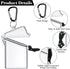 4 Pack Waterproof ID Card Badge Holder Case Clear ID Holder Waterproof Card Holder for Swimming with Lanyard and Keychain for Id Badges Credit Car...