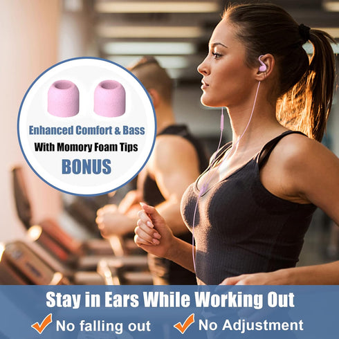 Sport Headphones Wired Over Ear in-Ear Earbuds for Kids Women Small Ears Comfortable, Earhook Earphones for Running Gym Workout, Wrap Around Ear B...
