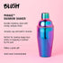 Blush Mirage Rainbow Cocktail Shaker for Cold Brew Cocktails, Margarita, Whiskey Sour, Stainless Steel Espresso Martini Shaker with Strainer for H...