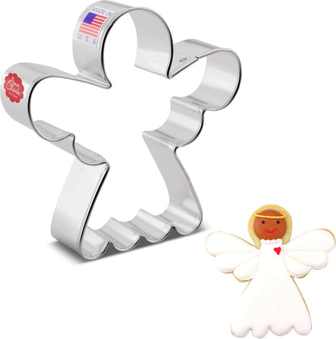 Angel Cookie Cutter, 3.75" Made in USA by Ann Clark...