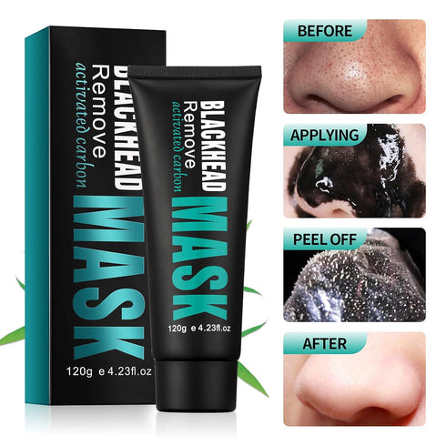 Peel Off Face Mask, Blackhead Remover Mask Activated Charcoal Black Mask, Purifying Blackhead Mask Peel Off Face Mask for Nose Pores Acne Blackhea...