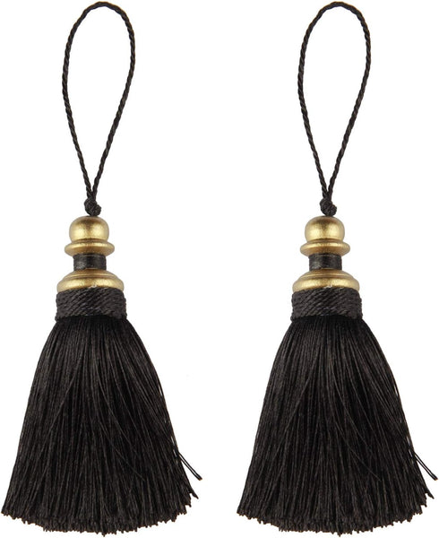2 Pack Tassel Key Tassels with Loops, Handmade Craft, DIY Home Deco Accessories...