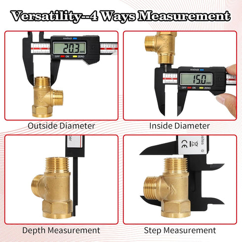 Digital Caliper, Esydon Upgraded Calipers 6 inch, Measuring Tool, Electronic Ruler, with Large LCD Screen, Auto-Off Feature, Inch and Millimeter C...