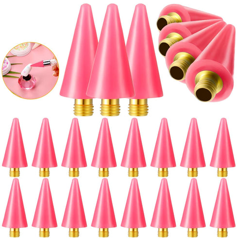 Blulu 16 Pcs Wax Head Tips Rhinestone Picker Tool Rhinestones Replacement Diamond Painting Tips for Nail Dotting Pen to Pick up Nail Gem Jewelry, ...