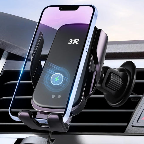 LivTee Wireless Car Charger Mount, Automatic Clamping Mount, 15W Fast Wireless Charging Car Phone Holder, Universal for All Mobile Phones, Fit for...