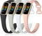 GEAK 4 Pack Slim Band Compatible with Fitbit Charge 5/Charge 6 Bands for Women Men, Soft Silicone Sport Replacement Wristbands for Fitbit Charge 5...