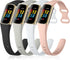 GEAK 4 Pack Slim Band Compatible with Fitbit Charge 5/Charge 6 Bands for Women Men, Soft Silicone Sport Replacement Wristbands for Fitbit Charge 5...
