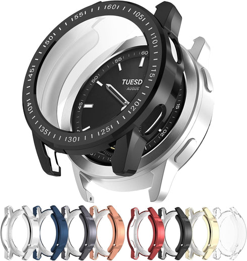 Compatible with Xiaomi Watch S3 TPU Protective Case Cover, Smartwatch Protective Case Cover Shell Soft and Durable Watch Accessories(Black)...