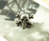 Bezelry 12 Pieces Skull with Cross Bones Gray Silver Color Metal Shank Buttons 14mm (9/16 inch)...