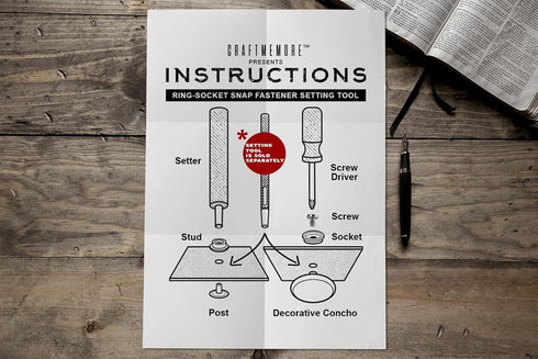 CRAFTMEMORE 2 Sets 1-1/8 Inch Indian Coin Concho Snap Fasteners Ring-Socket Snaps Decorative Closure Button DIY Leather Craft (CHS69X, Antique Sil...