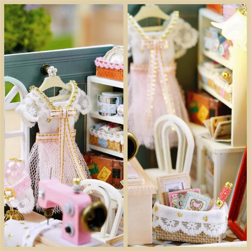 Flever Dollhouse Miniature DIY House Kit Creative Room with Furniture for Romantic Valentine's Gift (Beatific Atelier)...