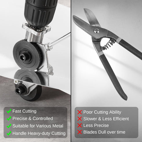 SainSmart Electric Drill Plate Cutter, Metal Nibbler Drill Attachment, DIY Metal Drill Attachment, Electric Drill Plate Cutter Attachment for Cutt...