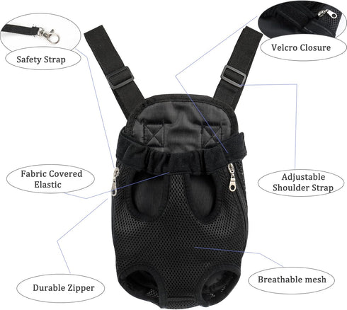 Pet Carrier Backpack, Adjustable Dog Carrier Backpacks, Dog Backpack Carrier, Dog Hiking Backpack, Dog Travel Backpack, Dog Carrying Backpack, Pup...