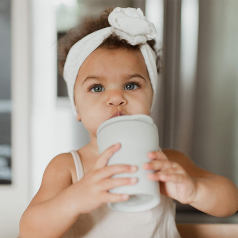 Miniware 1-2-3 Sip! Training Cup for Baby Toddler Self Feeding & Development, Tiny Cup Perfect for Baby Led Weaning, Non Drip Lid, Eco-Friendly, B...