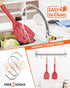 Pack of 2 Silicone Spatula, Non Stick Cooking Utensil Set Wooden Handle Kitchen Turner for Baking Mixing Grilling Serving Food Heat Resistant Non ...