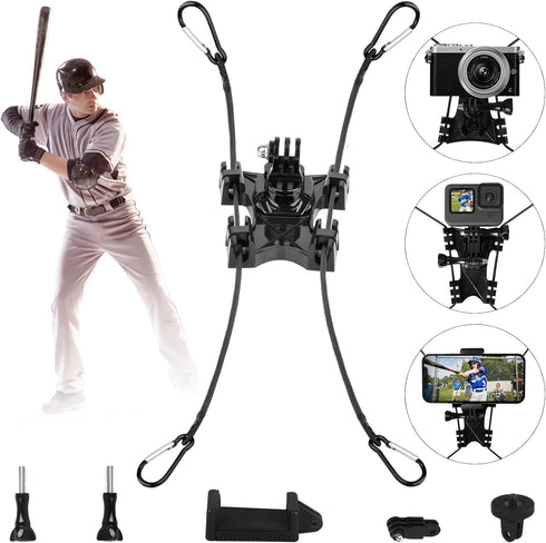 Fence Mount for GoPro Hero Action Camera Chain Link Backstop Fence Mount for Mevo Start, iPhone, Smart Phones for Recording Baseball Softball Tenn...