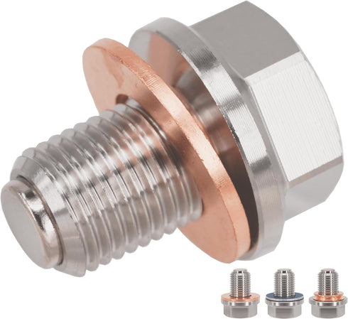 1PC M12x1.25 Stainless Steel Magnetic Engine Oil Drain Plug Fit Nissan 370Z Altima Frontier GT-R Maxima Murano NV Pathfinder Rogue Sentra Titan Ve...