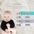 Dodo Babies Pacifier Clip Set - Four Clips Plus Binky Case – Universal Holder Fits Most Paci Brands, Teether Toys and Car Seats – Blue and Teal Pr...