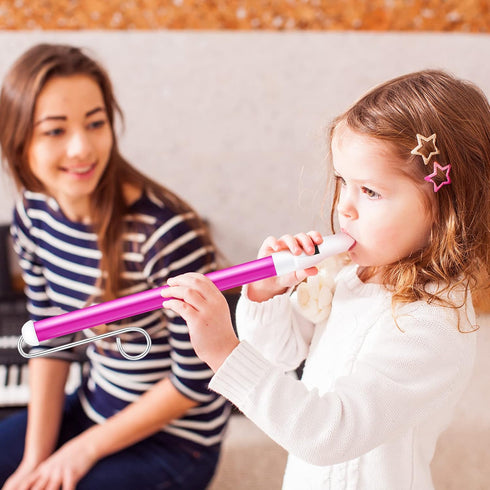 2 Pieces Slide Whistle Slide Whistle for Adults Toy Slide Whistle Musical Instrument Toy Whistle Sliding for Parent-Child Games, Blue and Purple...