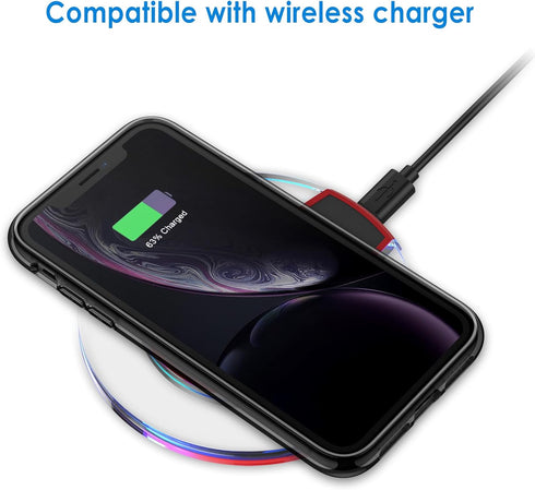 JETech Case for iPhone XR 6.1-Inch, Non-Yellowing Shockproof Phone Bumper Cover, Anti-Scratch Clear Back (Black)...