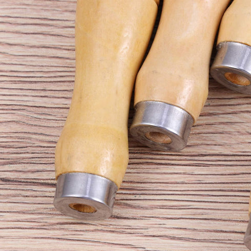 DOITOOL 10PCS Wooden File Handle with Metal Collars for Garage Woodworking Carpenter Tool Maintenance or File Cutting Tool Craft (4.1 Inch Length)...