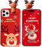 Christmas Case for iPhone 15 Pro Max, Merry Christmas 3D Cute Snowman Santa/Elk Antlers Deer Soft Silicone TPU Shockproof Protective Case for Wome...