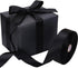 1 inch Black Satin Ribbon 50 Yards Solid Fabric Ribbons Roll for Wedding Invitations, Bridal Bouquets, Sewing, Party Decorations, Gift Wrapping an...