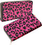 WIRESTER PU Leather Clutch Purse Card Holder Wallet, Zip Around Long Wallet for Women - Black Hot Pink Leopard...