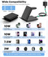 Fast Wireless Charger for Samsung - 2 in 1 Foldable Travel Charging Station, Compatible with Samsung Galaxy Z Flip 6/5/4 Series and Motorola Razr+...
