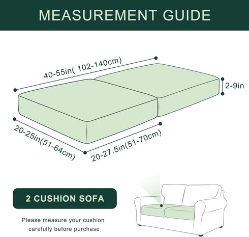 CHUN YI 2PC Stretch Couch Cushion Covers, Sofa Seat Slipcovers Suitable for Armchair Loveseat Sofa with Spandex Jacquard Fabric(2pc,Ivory White)...