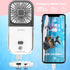 Portable Mini Fan, Black Foldable Personal Handheld Portable Fan with Power Bank, Mini Fan USB Rechargeable, Phone Holder, 4 Speeds Adjustment for...