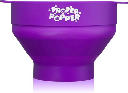 The Original Proper Popper Microwave Popcorn Popper, Silicone Popcorn Maker, Collapsible Bowl BPA Free & Dishwasher Safe - (Purple)...