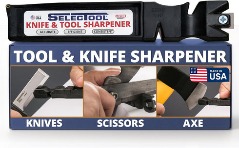 SELECTOOL Tool and Knife Sharpener MultiTool Blade Sharpener for Kitchen Knives, Pocket Knife, Tools, Scissors, Axes & More, EDC Gadgets for Outdo...