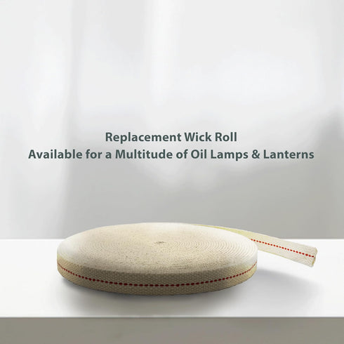 Light of Mine - 5/8" Inch 33' Foot, 100% Cotton Flat Wick for Paraffin Oil, Kerosene Based Lanterns, and Oil Lamps with Genuine Red Stitch (5/8" -...