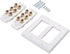 Cable Matters Double Gang Speaker Wire Wall Plate, Gold Plated Speaker Wall Plate with Banana Plug Binding Post for 6 Speakers, White...