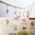 Wall Hanging Photo Display with Wooden Beads Garland, Collage Picture Frame for Boho Wall Decoration, Photo Holders with 9 Wood Clips, for Rustic ...